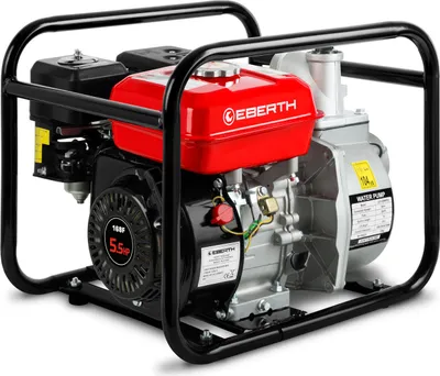 Immagine prodotto di Pompa per acqua EBERTH da 5,5 CV con 30.000 l/h e 30 m di prevalenza, attacco da 2 pollici, pompa per acque reflue da giardino con motore a 4 tempi e 7 m di prevalenza di aspirazione