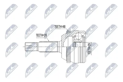 Produktbild von NTY Gelenksatz Antriebswelle Radseitig für TOYOTA COROLLA (ZZE12, NDE12, ZDE12) NPZ-TY-098
