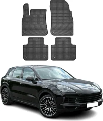 Image de Tapis de Sol pour Porsche Cayenne 2017-2022 Caoutchouc Noir