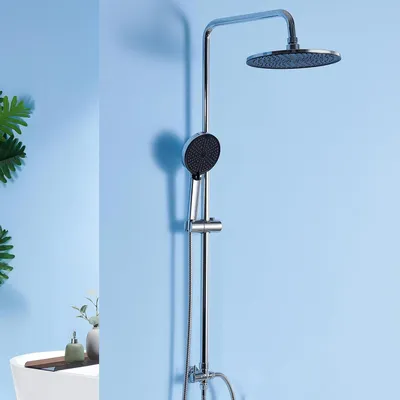 Productafbeelding van Douchesysteem met regendouche - Badkamer upgrade - Douchen met comfort - In hoogte verstelbaar - 25 cm kop - Chroom