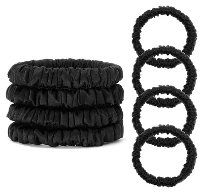 Immagine prodotto di Set di 4 Scrunchies in seta per la cura dei capelli