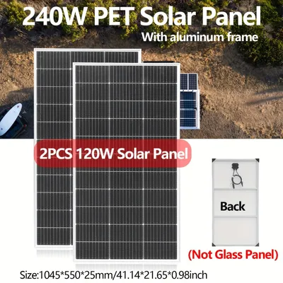 Obrázek produktu pro Solární panel - Solární článek - Solární modul - Fotovoltaický panel - Nabíječka pro systémy bez připojení k síti - 240W, vysoký výkon