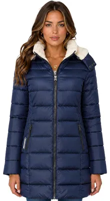 Imagen del producto de Geographical Norway. Parka para mujer, modelo CARENNE. Color azul oscuro, talla 3XL (código: WZ5512F/GN-NAVY)