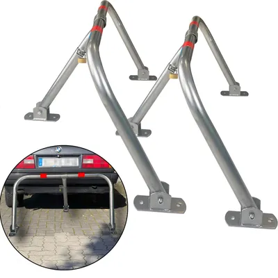 Produktbild von 2x Parkplatzsperre abschließbar 43 x 80 cm Parkplatzbügel Sperrbügel Parkplatzblockierer Parkbügel Poller