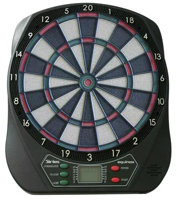 Produktbild von Garlando Sirius DA-21 elektronisches Dartspiel – 40,7 x 52,5 x 2,5 cm – 24 Spiele – 6 Darts inklusive