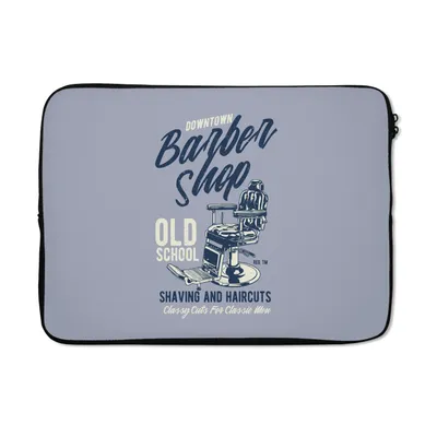Produktbild von MuchoWow® Laptop Hülle 13 Zoll Mancave - Stuhl - Barbier - Luxus - Vintage Laptoptasche - Laptophülle - Sleeve - Rundumschutz