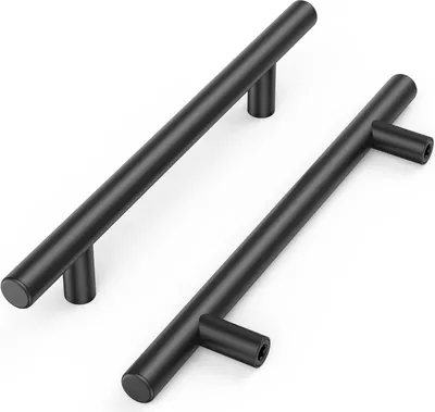 Produktbild von AOKITO 15 Stück Möbelgriffe, Küchengriffe Schwarz, Hohle Gebürstet Schrankgriffe, Türgriffe aus Edelstahl, mit Schrauben, Bohrlochabstand 128mm, für Schrank Schublade Kleiderschrank Schranktür (200mm)
