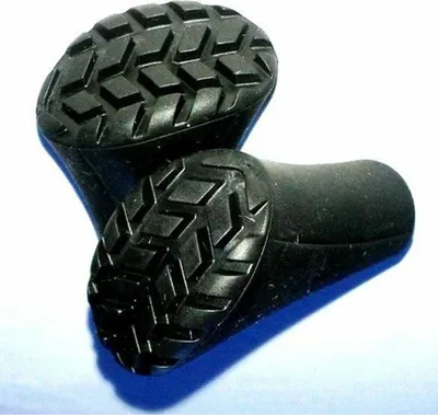 Produktbild von Fizan Rubber with Ring Black Nordic Walking Stockspitzen