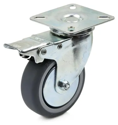 Obrázek produktu pro Kolečko na vozíky PP/TPR 75x25mm otočné s brzdou Pro-Tech TOOLS 15932