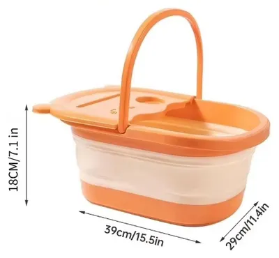 Produktbild von Fußbad - Faltbare Fußwanne mit Massage - Für Home-Spa - Entspannung - 32 x 39 x 29 cm - Schwarz