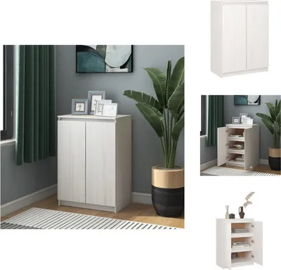 Produktbild von vidaXL Sideboard Weiß 60x36x84 cm Massivholz Kiefer -  Sideboards