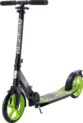 Produktbild von STAR SCOOTER Alu City Tretroller klappbar ab 6 -7 Jahre | 205mm Cruising | Schwarz & Grün