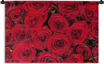 Produktbild von MuchoWow® Wandteppich Wandbehang Rosen - Rot - Blumenstrauß 60x40 cm Tapisserie Dekoration Wandtuch - Wanddekorationen