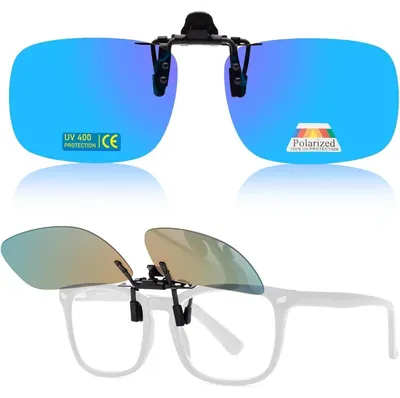 Produktbild von Clip-On Sonnenbrille polarisiert UV400 Schutz Blau 60mm X 43mm