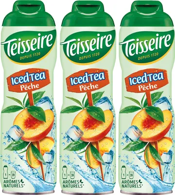 Produktbild von Teisseire Getränke-Sirup Pfirsich Tee 600ml - Intensiv im Geschmack (3er Pack)