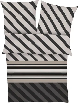 Produktbild von IBENA Bettwäsche BUGATTI Flanell BL 135x200 cm grau Bettbezug