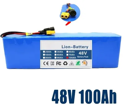 Obrázok produktu pre Li-ion batéria, 100 Ah kapacita, s aktivovaným systémom riadenia batérie (BMS), konektor XT60 (DC)