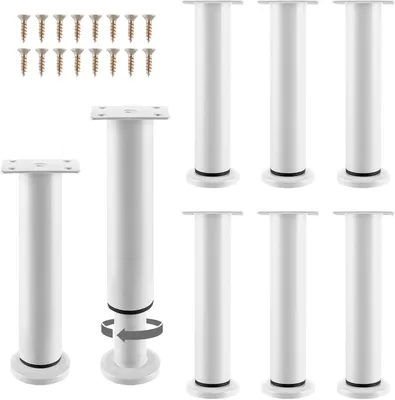 Produktbild von 8 verstellbare Möbelfüße 18-30 cm, Metallmöbelbeine für individuelles DIY-Design