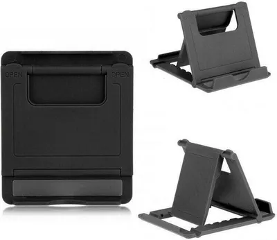 Produktbild von Universal Smartphone Handy Halter Ständer Stativ Halterung verstellbar klappbar Farbe: Schwarz