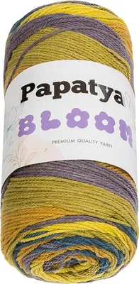 Obrázek produktu pro Příze PAPATYA BLOOM - 100 g, 335 m - Žlutá,Fialová