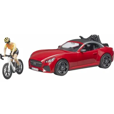 Immagine prodotto di bruder 3485 bruder Roadster mit Rennrad Spielzeugauto