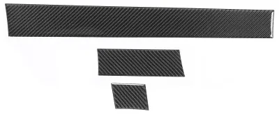 Immagine prodotto di Set di 3 rivestimenti per cruscotto in fibra di carbonio, coprifiniture decorative, compatibili con le Serie 5 E60 e E61 del 2004–2010