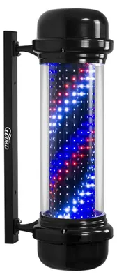 Friseur Barber Pole 71 cm LED schwarz für Salon