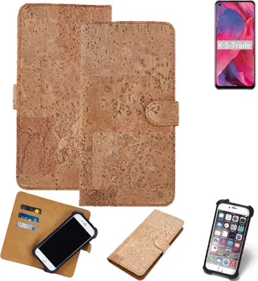 Produktbild von K-S-Trade Hülle kompatibel mit Oppo A74 5G  Kork Handyhülle Cover  Schutzhülle TPU Case Bumper in Hellbraun, (1x)
