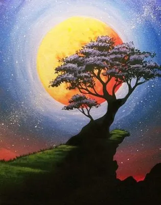 5D-Diamantgemälde, Mond-Motiv, 30 x 40 cm, DIY-Set
