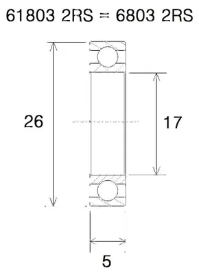 Produktbild von Bearing B5 17X26X5Mm