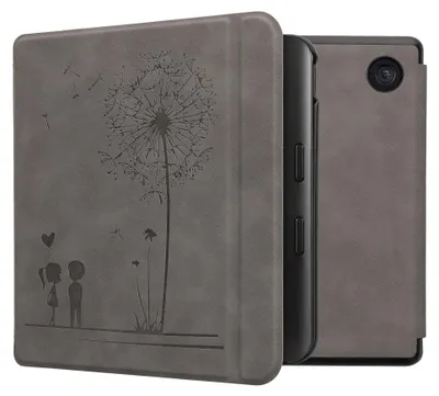 Produktbild von kwmobile Schutzhülle für Kobo Kobo Libra Colour / Tolino Vision Color Hülle - eReader Case aus Kunstleder mit Auto Sleep Funktion - Pusteblume Love