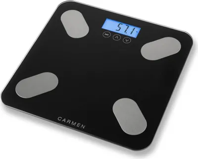 Zdjęcie produktu dla Carmen waga osobista do analizy ciała czarna cyfrowa 180 kg