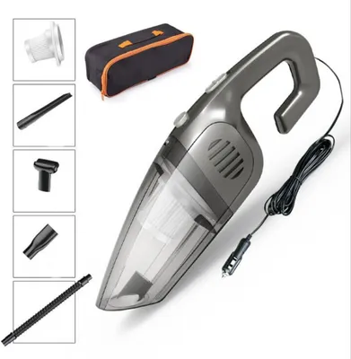 Immagine prodotto di 12v 120w 7000pa Wired Dry/wet Aspirapolvere portatile accendisigari Potente aspirazione grey_wire