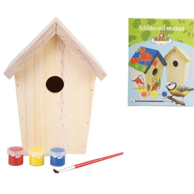 Produktbild von Esschert Design Bastler Nistkasten mit Farbe; KG145