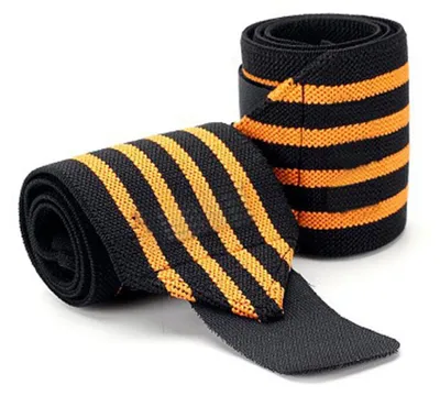 Obrázek produktu pro Bandáže na zápěstí Wrist Wraps 50 cm – bandáž na zápěstí pro fitness, ortéza na zápěstí, kulturistiku, silový sport a CrossFit (oranžová)