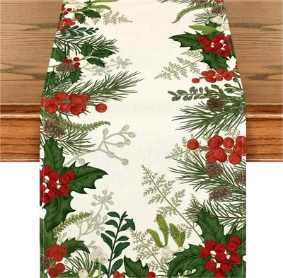 Produktbild von WEIHNACHTSLÄUFER mit MISTELZWEIG-Motiv 33x273 cm