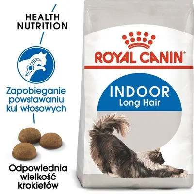 Zdjęcie produktu dla Royal Canin Indoor Long Hair karma sucha dla kotów dorosłych, długowłose, przebywających wyłącznie w domu 2kg