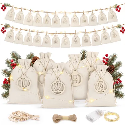 Image de Calendrier de l'Avent à remplir - 24 sachets - Calendrier fait maison