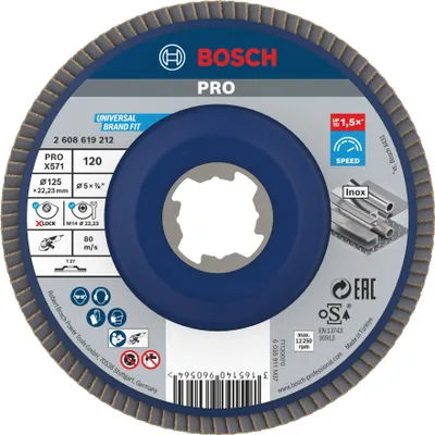 Produktbild von PRO X571 Fächerschleifscheibe X-Lock, gerade, 125 mm, K120