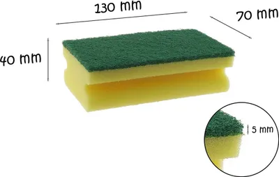 Produktbild von Profi Vliesschwämme mit Griffmulde für Küche Bad Auto - Effektive Reinigung Gelb/Grün oder Gelb/Schwarz 10er Set