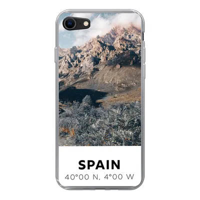 Produktbild von MuchoWow® Handyhülle Schutzhülle Hülle für iPhone SE 2020 Spanien - Berge - Sommer Silikon Softcase Handy Hülle - Kartenbesitzer