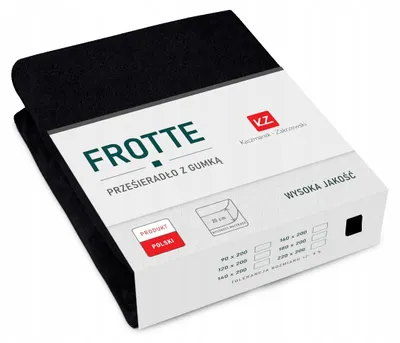 Produktbild von KZ Dickes Frottee Spannbettlaken Schwarz 180x200cm