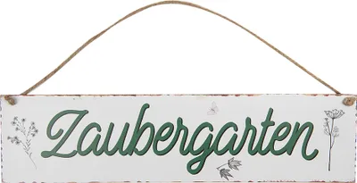 Image de Clayre & Eef Plaque de texte 40x10 cm blanc métal