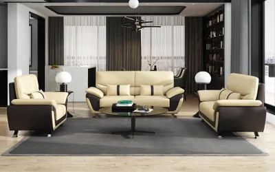 Produktbild von Wohnzimmer Polstermöbel Sofagarnitur 3+2+1 Sitzer Modernes Sofa Ledersofa Sofas