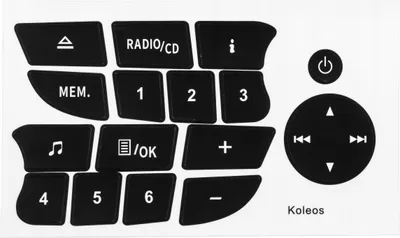 Produktbild von Reparaturaufkleber Radio Renault Megane 3 Clio Iii
