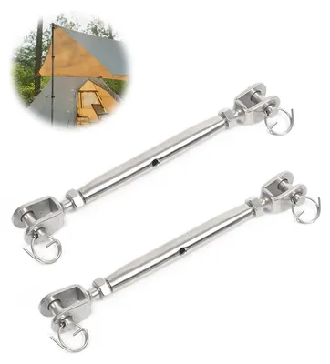 Imagen del producto de Solidchoice - 2 abrazaderas de acero inoxidable para barcos de vela y farolas de jardín