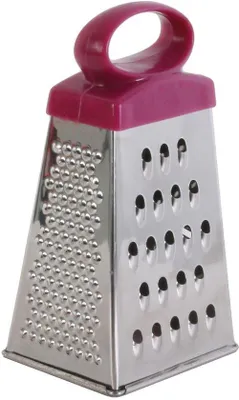Obrázek produktu pro Čtvercový struhadlo 12 cm z nerezové oceli, červené/černé/fialové/zelené