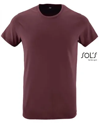 Image de SOLs 00553 | T-shirt Regent Fit pour hommes - Couleur : Oxblood - Taille : M