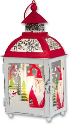 Produktbild von Laterne Metall Windlicht Teelichthalter Kerzenständer Leuchter Weihnachtsmann