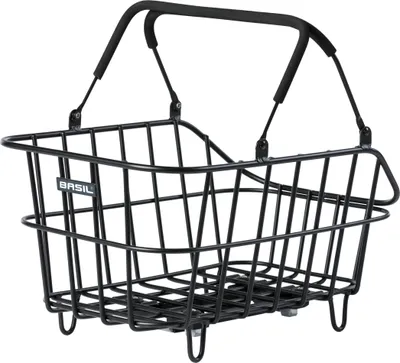 Produktbild von Basil Cento Alu MIK, Hinten, Fahrradkorb, Aluminium, Schwarz, 5 kg, 460 mm